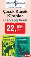 TÜRKİYE İŞ BANKASI KÜLTÜR YAYINLARI ÇOCUK KLASİK KİTAPLAR